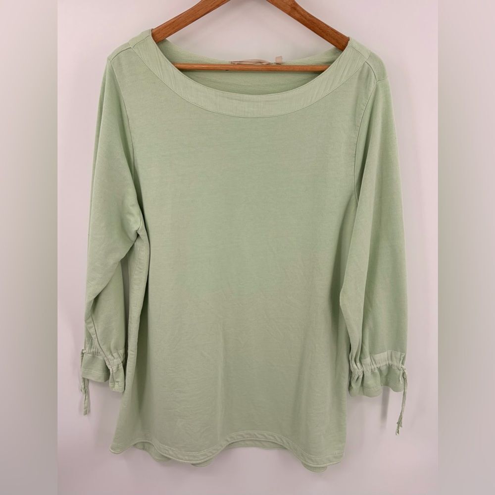 Soft Surroundings women’s fortunella mint green French terry tunic size 1X